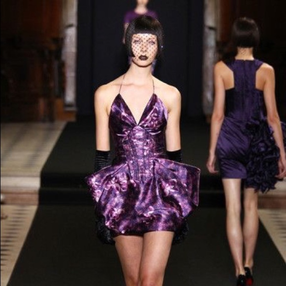 HP Didit Hediprasetyo Couture Abstract Print Dress